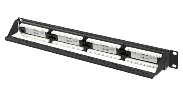 Lanberg PPUA-1024-B čierny / Patch panel / 24 portov / RJ-45 / Cat6a / UTP / 1U / 19" (PPUA-1024-B)