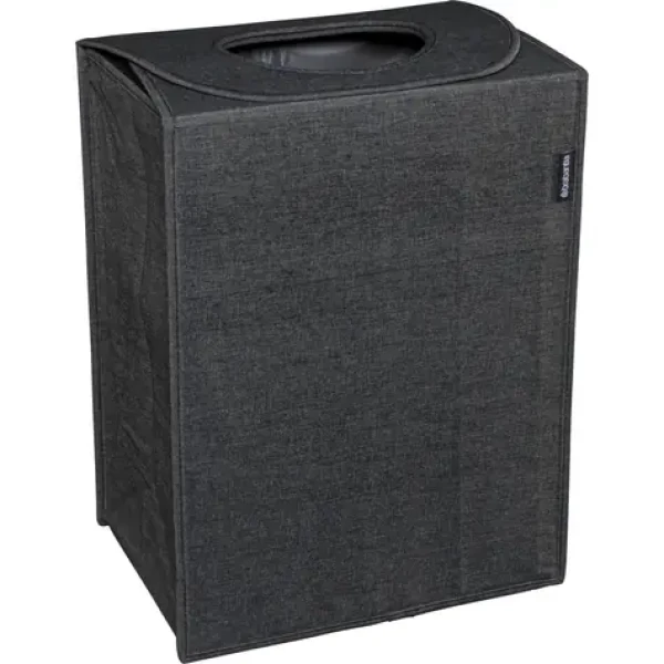 Brabantia Kôš na bielizeň skladací 55L čierny / 54 x 29.5 x 40.5 cm (12 03 81)