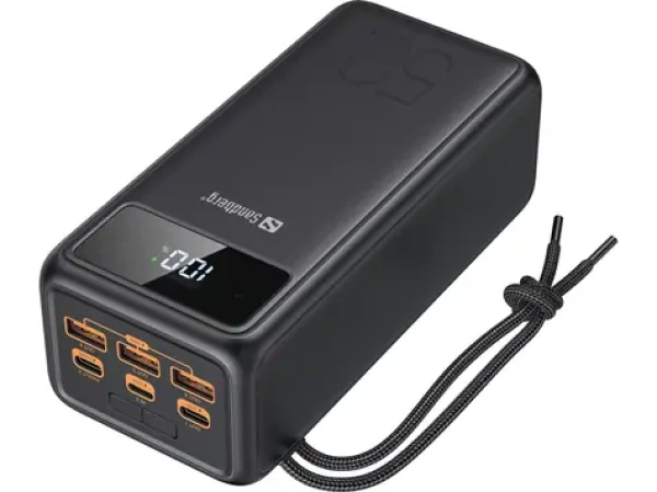 Sandberg Powerbanka 50000mAh čierna / PD 130W / svietidlo / 3x USB-C 3x USB-A (420-75)