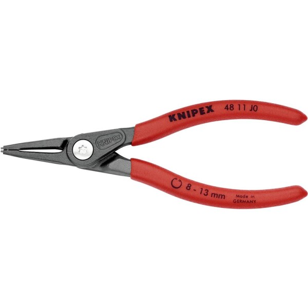 Knipex 48 11 J0 SB kliešte na poistné krúžky Vhodné pre vnútorné krúžky 8-13 mm Tvar hrotu rovný; 48 11 J0 SB