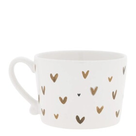 Bastion Collections Keramický hrnek Hearts in Brown 240 ml