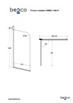 BESCO - Vaňová zástena PRIME 1 - FARBA rámu - Chróm / Leštený hliník (ALU), Rozmer A - 70 cm, Smer zatvárania - Univerzálne Ľavé / Pravé, Výplň - Číre bezpečnostné sklo - 5 mm BCPRIM70CC