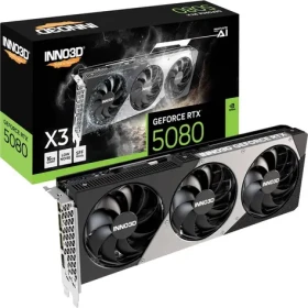Inno3D RTX 5080 X3 16GB / 2617MHz / 16GB GDDR7 / 256-bit / 1x HDMI + 3x DP / 850W (16) (N50803-16D7-176068N)