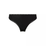 Dámske tangá 3-PACK FLORAL LACE THONGS UW0UW028240R7 čierna Tommy Hilfiger