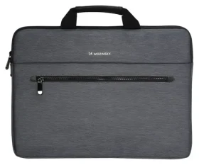Wozinsky WTL-15 šedá / Taška na notebook / 15,6" / držadlo / kovový zips