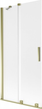 MEXEN/S - Velar dvojkrídlová posuvná vaňová zástena 90 x 150, dekor, zlatá 896-090-000-31-50