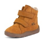 Detské zimné barefoot topánky ZERU TEX FURRY Cognac Froddo G2110151-2 - 22
