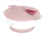 KikkaBoo Miska s prísavkou, viečkom a lyžičkou s tepelným senzorom Pink / Vhodné pre deti od 4 mesiacov (31302040076KB)