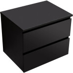 CERANO - Kúpeľňová skrinka Carole - čierna matná + doska pod umývadlo Navira Slim - 18 mm - 70x49, 8x46 CER-8050BD82822