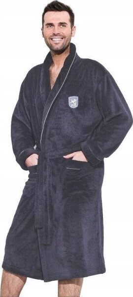 Pánsky župan BORYS Tmavo šedý - L&L 3XL tmavě šedá