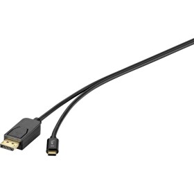 Renkforce USB-C® / DisplayPort káblový adaptér USB-C ® zástrčka, Konektor DisplayPort 1.80 m čierna RF-4538166 Kábel pre displeje USB-C®; RF-4538166