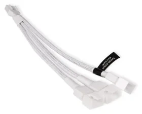 Alphacool Y-Splitter PWM biela / Rozbočovací kábel / 4-pin na 3x 4-pin PWM / 15 cm (18725)