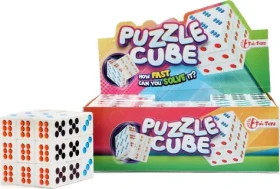 TOI-TOYS Hlavolam Kocka 3x3x3 s farebnými bodkami