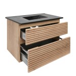 Kúpeľňová skrinka 2 zásuvková s umývadlom Naturel Savona 78x53x44, 8 cm dub Halifax mat SAVONA280DHC SAVONA280DHC