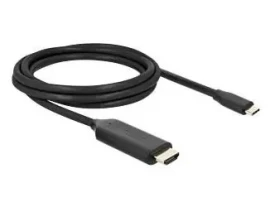 DeLock USB-C (M) na HDMI (M) čierna / Kábel / 2m / DP Alt Mód / 4K 144Hz / 8K 60Hz (80599)