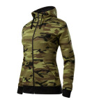 Camo Mikina na zips maskáčová zelená L