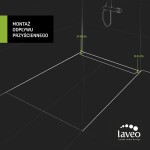 Laveo - Basso - sprchový žľab nástenný 80 cm, nerez COB_281D