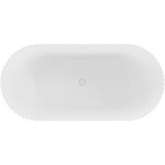 MEXEN/S - Paola voľne stojaca vaňa reliéf 150 x 75, biela mat, sifón a prepad biela 52721507501-20