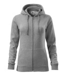 Trendy mikina na zips Dámska tmavošedá Melier S