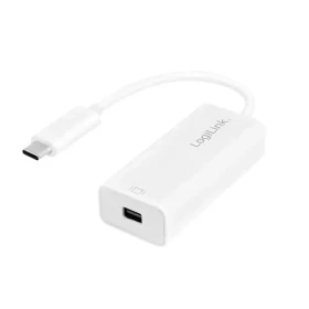 LogiLink USB-C na Mini DisplayPort biela / Adaptér / USB 3.2 Gen1 / 4K 60Hz / 0,15 m (UA0360)
