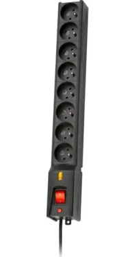 Lestar LX 810 čierna / Prepäťová ochrana / 8 zásuviek / 1,5 m (LX810GA1.5CZARNY)
