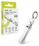 Mobile Origin CB17 biela / Kľúčenkový kábel / USB-C - USB-C / 40 Gbps / 240 W PD 3.1 / 8K 60Hz / 13 cm (MO-UK-CB17-WHT)