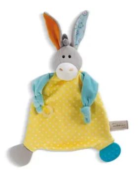 Nici MFN muchláčik Somárik s hryzátkom a úchytkou na cumlík 25x25cm