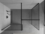 MEXEN/S - Kioto Sprchová zástena WALK-IN 120 x 80, čierny vzor, čierna 800-120-202-70-70-080