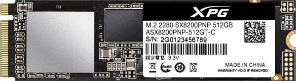 ADATA XPG SX8200 Pre 512GB / M.2 2280 / M.2 PCI-E NVMe Gen3 (ASX8200PNP-512GT-C)