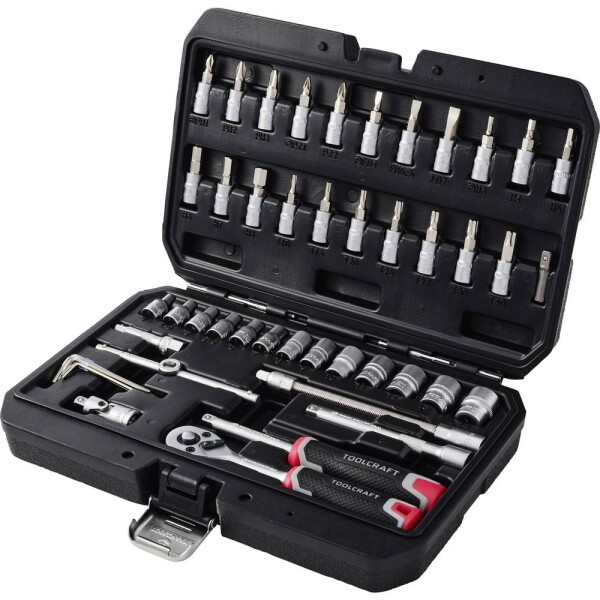 TOOLCRAFT Súprava bitov a nástrčných kľúčov, 1/2 , 1/4 , 3/8 , 48-dielna, TO-10675383; TO-10675383