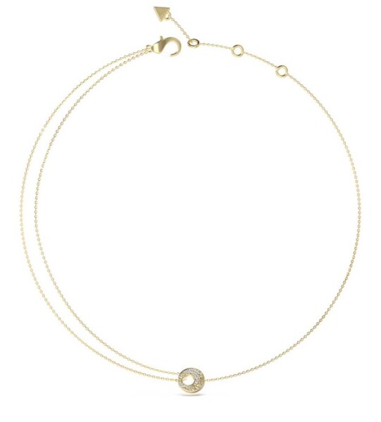 Guess Elegantný pozlátený náhrdelník Blooming Summer JUBN05223JWYGT/U