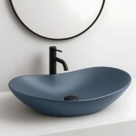 REA - Umývadlo na dosku ROYAL Blueberry Matt 61x35 REA-U6373