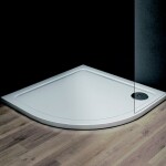 OLSEN SPA - Štvrťkruhová mramorová sprchová vanička VENETS R550 - Rozmer A - 90, Rozmer B - 90 VANKCTVRT90