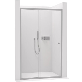 CERANO - Sprchové posuvné dvere Varone POINT Ľ/P - 6 mm - chróm, transparentné sklo - 130x195 CER-DY505-130-195