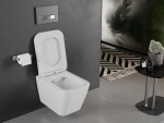 MEXEN - Cube Závesná WC misa vrátane sedátka s slow-slim, duroplast, biela 30924000