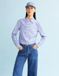 Armedangels Louilaa Striped 3083 white-lapis blue XS