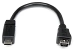 StarTech Adaptér Micro-USB - Mini-USB čierna / Adaptér / USB Micro-B - USB Mini-B / 0,15 m (UUSBMUSBMF6)