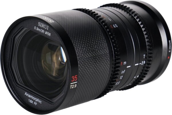 Sirui Sirui Anamorphic Lens Saturn 35mm T2.9 1.6x Carbon Fiber Full Frame RF-Mount (Natural Flare)