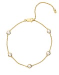 Hot Diamonds Pozlátený náramok s topazmi a pravým diamantom Gemstone DL698