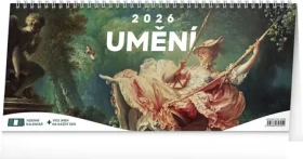 NOTIQUE Stolový kalendár Umenie 2026 - 14denný, 33 x 14,5 cm (PGS-35705)