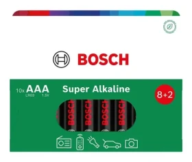 BOSCH LR03SA10B/00 / Alkalická batéria AAA / LR03 / 1,5 V / 10 ks (8594162800230)