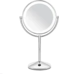 Babyliss 9436E strieborná / Kozmetické zrkadlo / priemer 22 cm / osvetlenie / 10x zväčšenie (9436E)