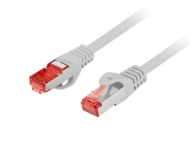 Lanberg CAT6 S-FTP sivá / Patch kábel / AWG 26/7 / 0,5m / LSZH (PCF6-10CU-0050-S)