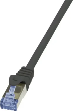 LogiLink patch kábel Cat6a S/FTP čierna / Patch kábel / RJ-45 / AWG 26/7 / 7,5 m (CQ3083S)