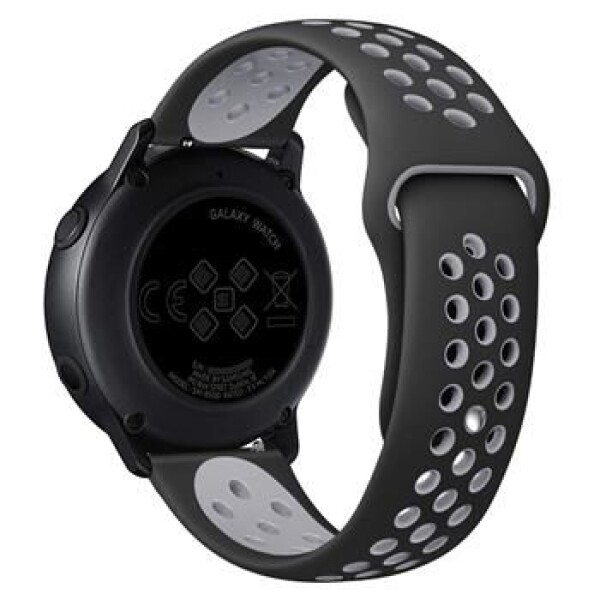 Tactical Double Silikónový Opasok pre Amazfit Pace čierna-šedá (8596311073663)