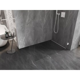 MEXEN/S - Lunar L Sprchová zástena WALK-IN pravá 80 x 200, transparent 8 mm, biela 830L-080-000-20-00-P