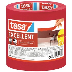 Tesa EXCELLENT 56549-00000-00 krepová lepiaca páska červená (d x š) 50 m x 50 mm 2 ks; 56549-00000-00