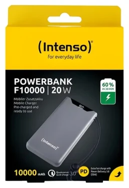 INTENSO F10000 sivá / Powerbanka / 10 000 mAh / PD 3.0 / Quick Charge 3.0 (7332034)