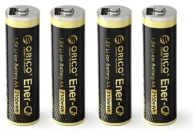 Orico Ener-G EG5C čierna / Nabíjacia batéria AA / USB-C / 1,5 V / 2100mWh / 4 ks