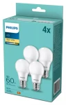 Philips LED žiarovka E27 60W 2700K, 4 ks / Žiarovka / Plast / Energetická trieda F / 220-240 V (929002306204)